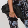 Accessories Veronica M | Black Woven Pouch Clutch