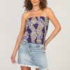 Clothing Veronica M Tanks & Strapless Tops | Dixon Paisley Stretch Tube Top