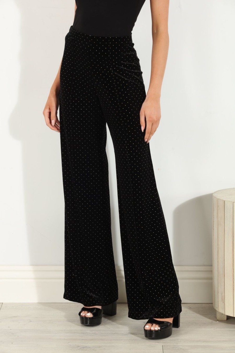 Clothing Veronica M Pants | Century Velvet Pintuck Leg Pants - Best Seller